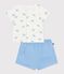 Babies' short 2-piece outfit in animal print cotton FLO /MULTICO