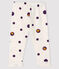 Baby girl's fleece trousers white/multicolor