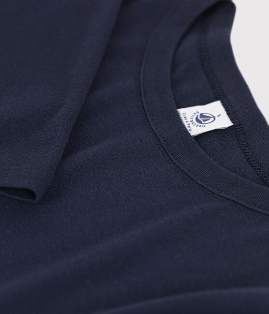 Women's Iconic Cotton Round Neck T-Shirt SMOKING blue