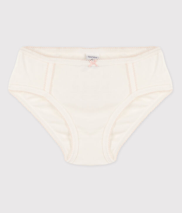Girls' Cotton Briefs white