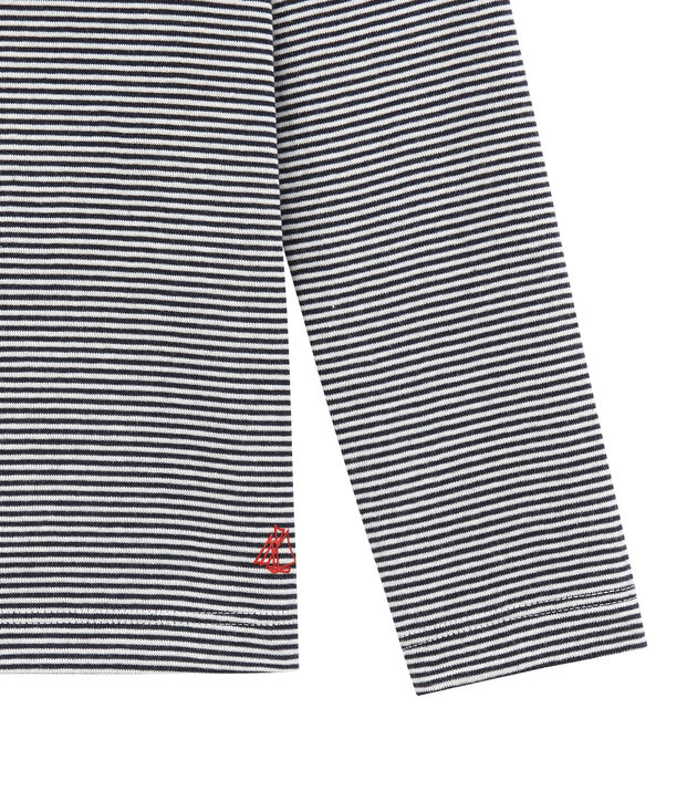 Child's polo neck T-shirt blue/white