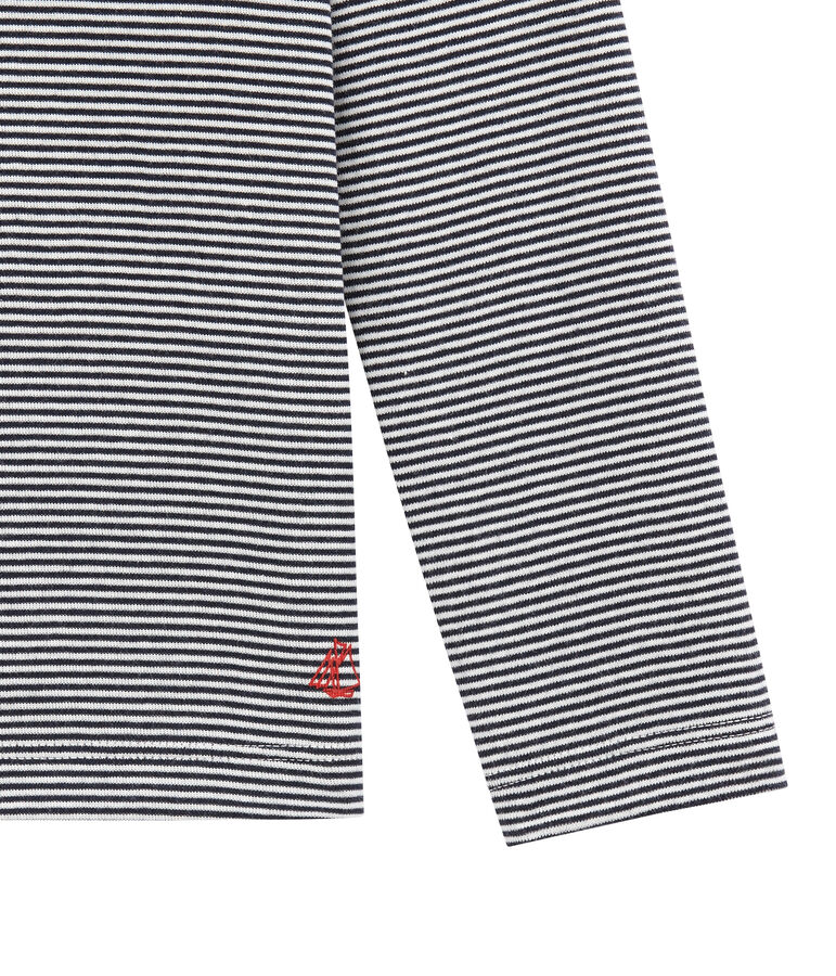 Child's polo neck T-shirt blue/white