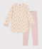 Children's floral print brushed fleece nightdress SALINE pink/MULTICO white