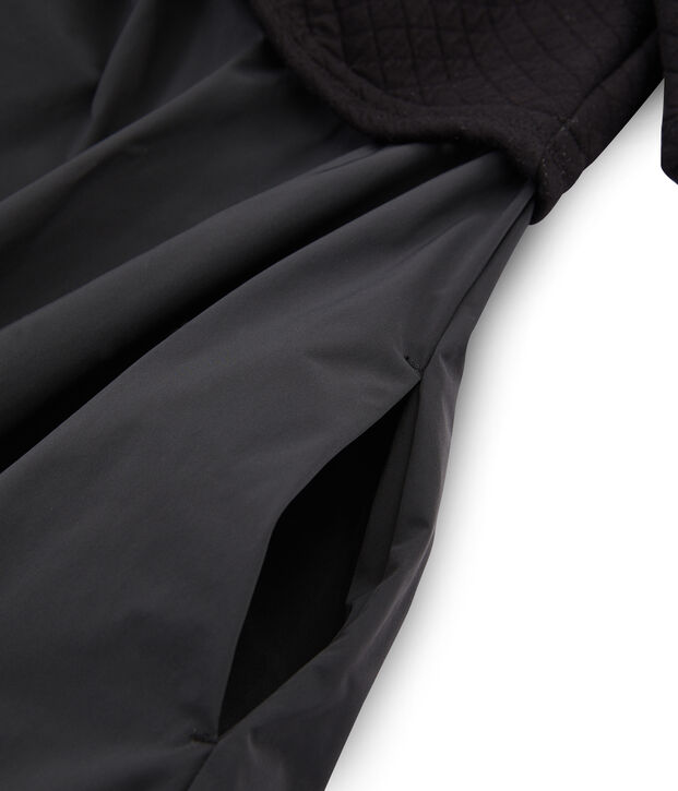 Women's Long-Sleeved Dual Material Dress black