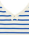 Vests 100 years panty woman COQUILLE beige/PERSE blue