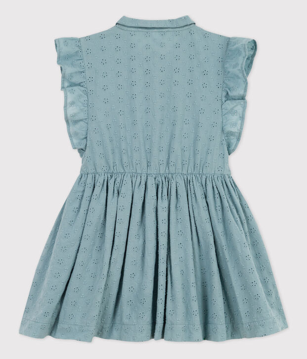Girls' Broderie Anglaise Dress blue