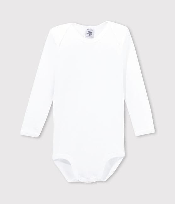 Baby's White Long-Sleeved Bodysuit ECUME white