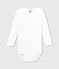 Baby's White Long-Sleeved Bodysuit ECUME white