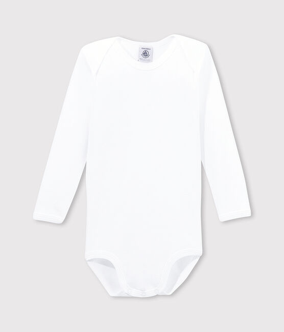 Baby's White Long-Sleeved Bodysuit ECUME white
