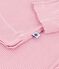 Women's straight-leg stripy cotton pyjamas pink/white
