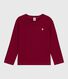 Children's long-sleeved plain cotton T-shirt