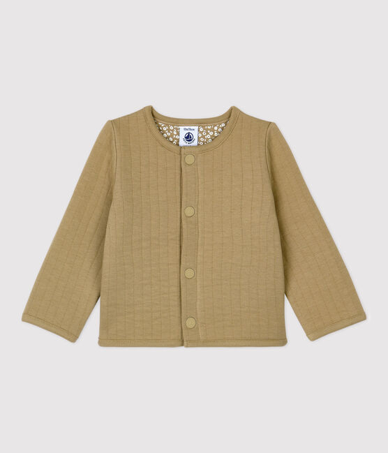 Babies' Quilted Tube Knit Cardigan JERRYCAN beige