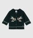 Baby girl's wool and cotton jacquard knit cardigan