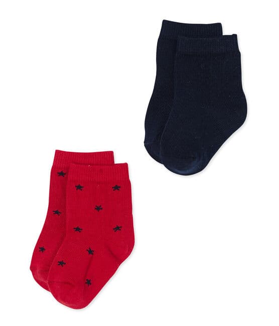 Set of baby boy's plain and star pattern socks SPECIAL LOT 00