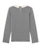 Girls' long-sleeved ribbed T-shirt SMOKING blue/COQUILLE beige
