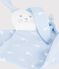 Babies' whale-print cotton comforter TOUDOU blue/MARSHMALLOW white