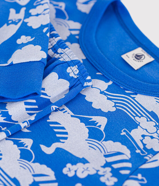 Children's Printed Cotton Pyjamas FUJI /MARSHMALLOW