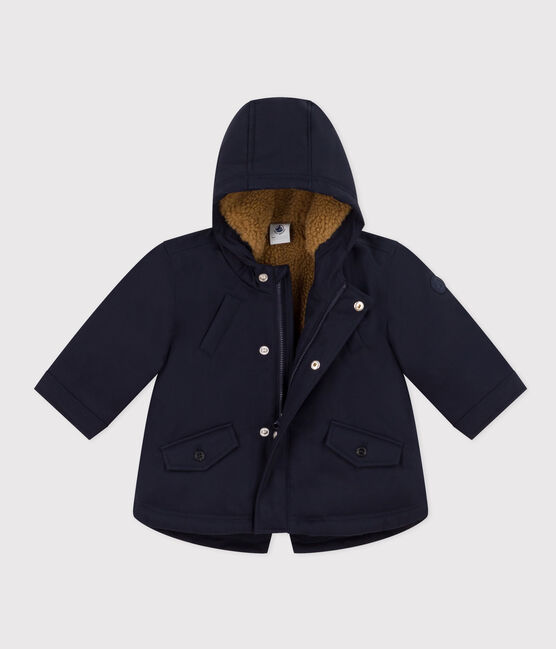 Babies' Sherpa Lined Parka SMOKING blue