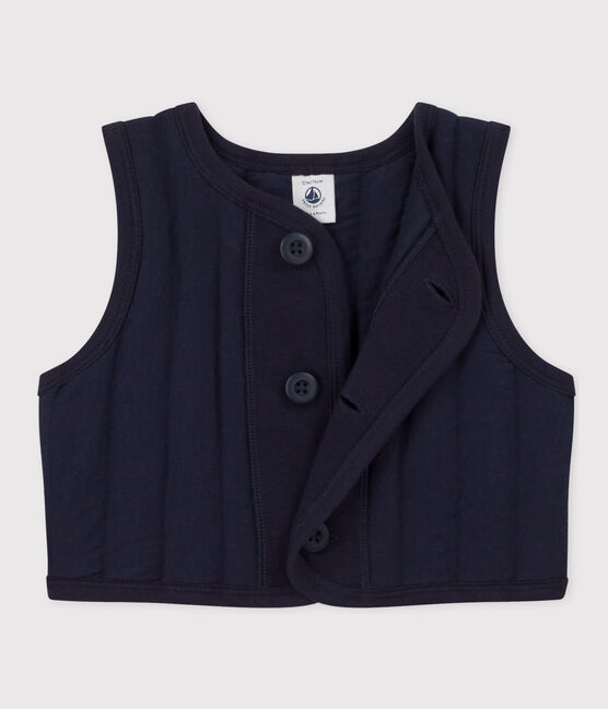Babies' Unisex Quilted Tube Knit Bodywarmer SMOKING blue