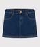 Girls' Straight-Fit Denim Skirt DENIM BRUT blue