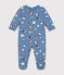 Babies' brushed fleece space print pyjamas BEACH blue/MULTICO