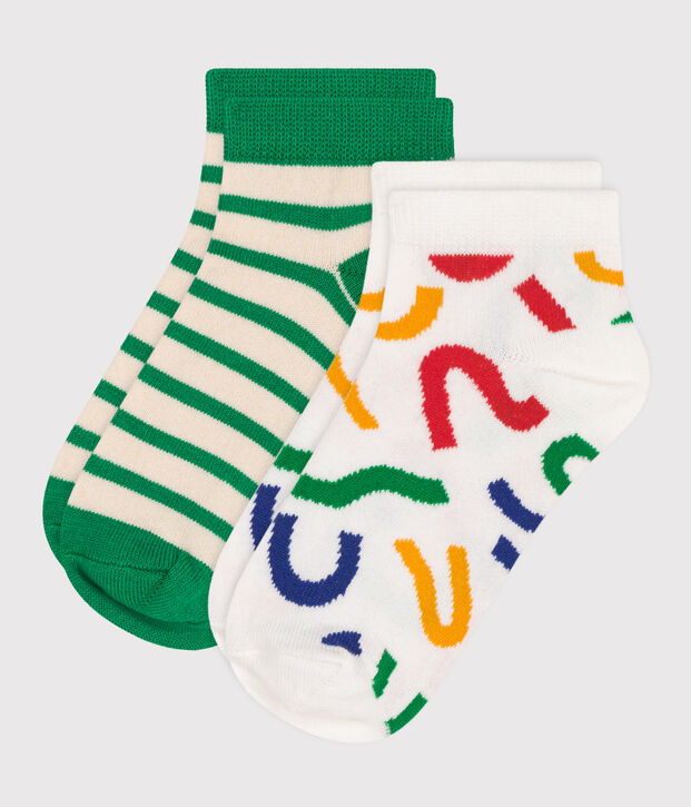 Children's Printed Cotton Socks - 2-Pack multicolor