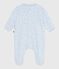 Babies' printed velour pyjama suit with a collar FRAICHEUR /ADRIATIC