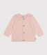 Babies' Openwork Knitted Cotton Cardigan