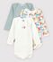 Babies' Colourful Cats Long-sleeved Organic Cotton Bodysuits - 3-Pack variante 1