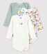 Babies' Colourful Cats Long-sleeved Organic Cotton Bodysuits - 3-Pack