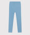 Girls' Elastane Jersey Leggings AZUL blue