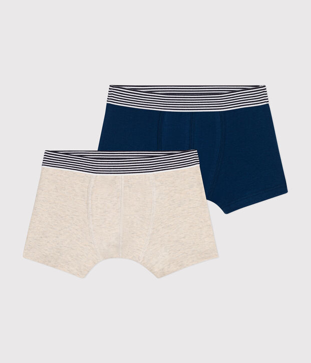 Boys' Cotton and Elastane Boxer Shorts - 2-Pack multicolor