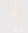 Children's unisex short-sleeved leopard print cotton pyjamas MARSHMALLOW white/MULTICO white