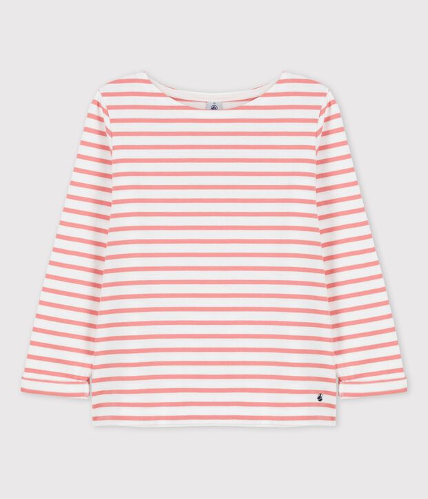 Women's Breton Cotton Top white/pink