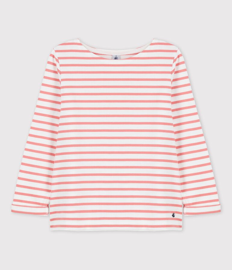 Women's Breton Cotton Top MARSHMALLOW white/PAPAYE