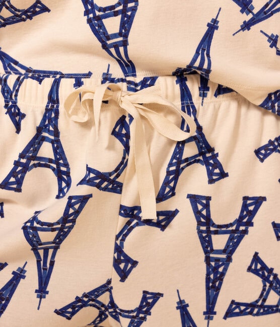 Women's Paris Cotton Short Pyjamas AVALANCHE white/MULTICO