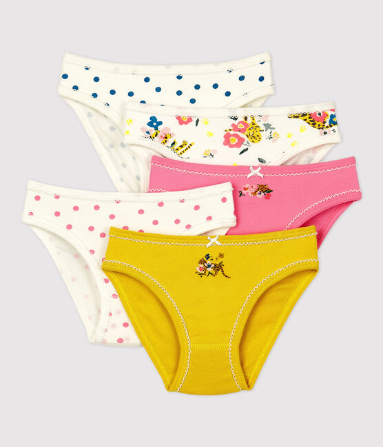 Girls' Panther Print Cotton Briefs - 5-Pack variante 1