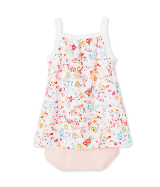 Body robe bébé fille à bretelles ECUME white/CUPCAKE pink/MULTICO
