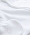 Baby's unisex dual-fabric chemisette-all-in-one ECUME white/SHITAKE brown