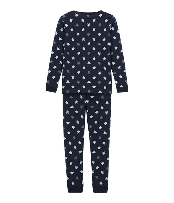 Little boy's fitted pyjamas. SMOKING blue/MULTICO white