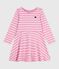 Children's long-sleeved cotton dress BOUDOIR pink/MILK