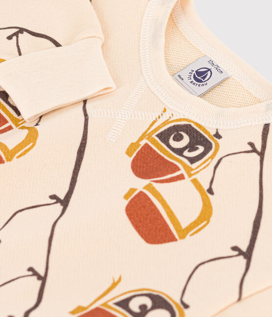 Babies' Patterned Fleece Sweatshirt AVALANCHE white/MULTICO