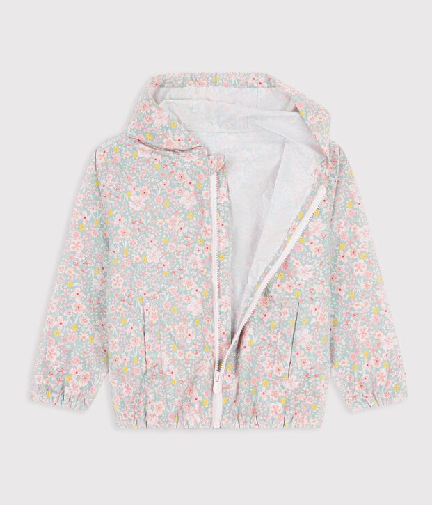 Children's floral windbreaker blue/multicolor