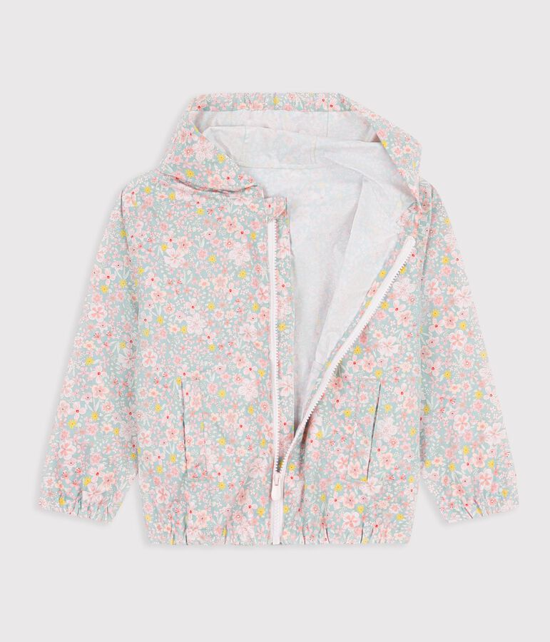 Children's floral windbreaker blue/multicolor
