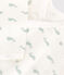 Babies' long-sleeved cotton wrapover bodysuit MARSHMALLOW white/HERBIER