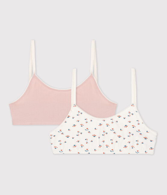 Girls' Floral Cotton and Elastane Bralettes - 2-Pack variante 1