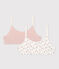 Girls' Floral Cotton and Elastane Bralettes - 2-Pack variante 1