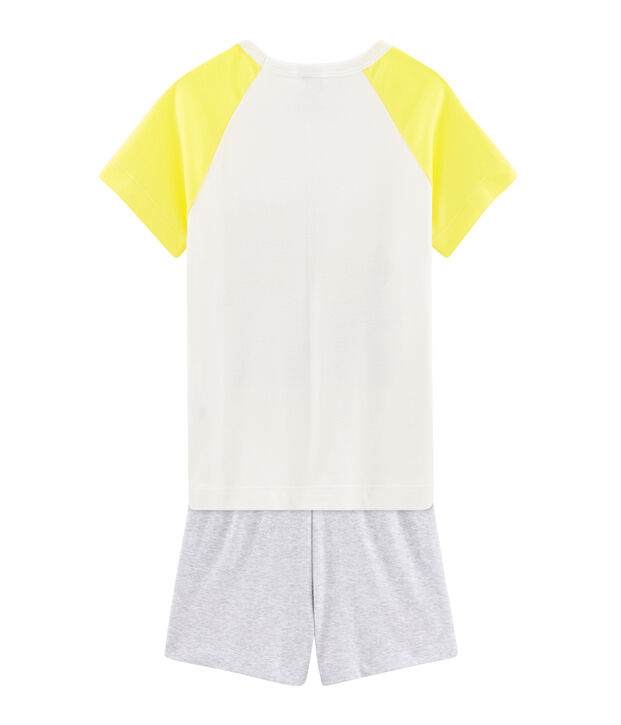 Boys' Ribbed Short Pyjamas white/multicolor