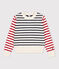 Women's' Cotton/Wool Breton Pullover MARSHMALLOW white/MULTICO white