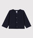 Babies' Plain Thick Jersey Cardigan